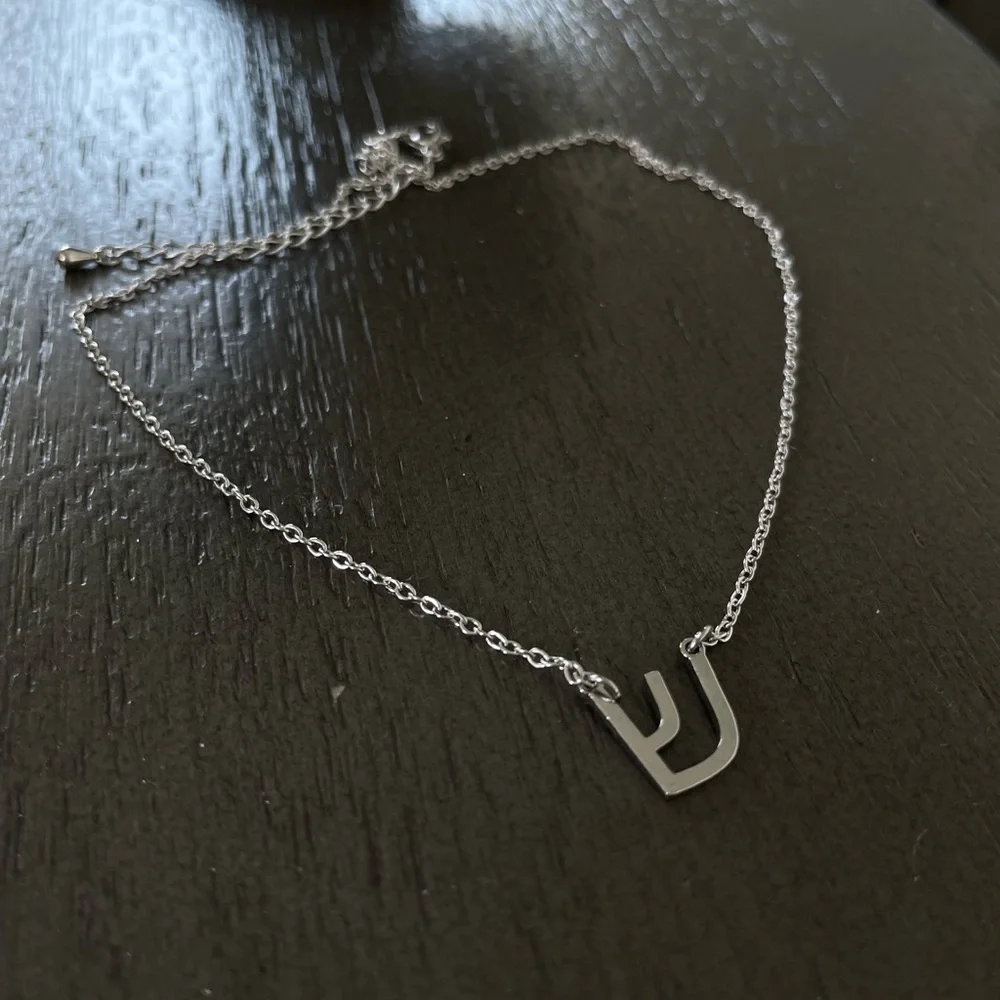 Hebrew Letter ‘Shin’ Necklace | Silver - Picture 4 of 4
